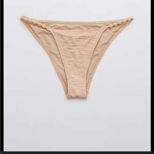 Aerie Tan Jacquard bikini Bottom Size L
